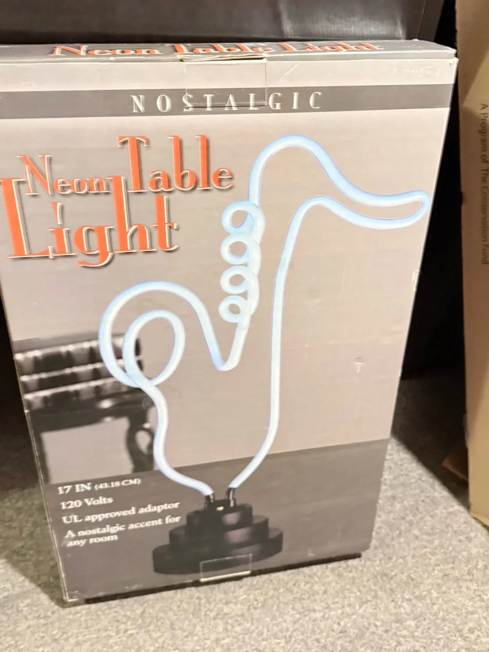 Nostalgic Neon Table Light - Saxophone Blue BNIB